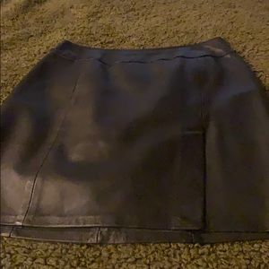 Beautiful black soft leather skirt from Paris